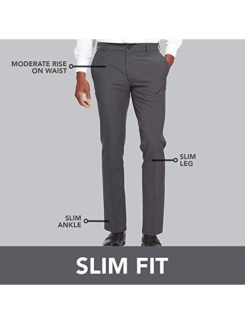 Van Heusen Men's Slim Fit Flex Flat Front Dress Pant