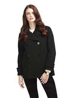 Original Montgomery Womens Fashion Classic Wool Double Breasted Pea Coat
