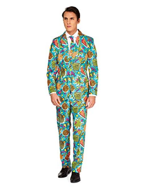 Suitmeister Funny Suits for Men in Different Prints - Comes with Jacket, Pants and Tie with Fun Prints