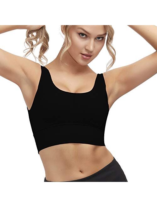 Sports Bras for Women, High Impact Full Coverage Comfortable Padded Bras for Gym Fitness with Removable Pads