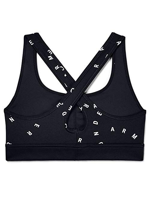 Under Armour Women's Armour Mid Crossback Print Mash Up Sports Bra