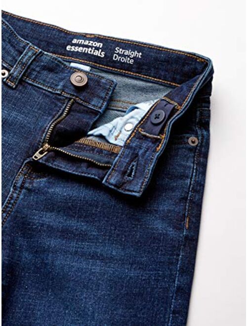 Amazon Essentials Kids Boys Stretch Straight-Fit Jeans, Kumo Dark Wash, 6 Husky