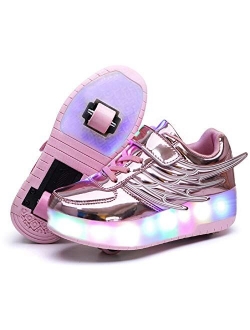 Nsasy Roller Shoes Girl Sneakers with Wheels Become Sport Sneaker with Led for Children Gift