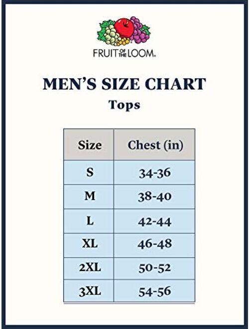 Fruit of the Loom Men's Cotton Solid Short Sleeve Stay Tucked Crew T-Shirt
