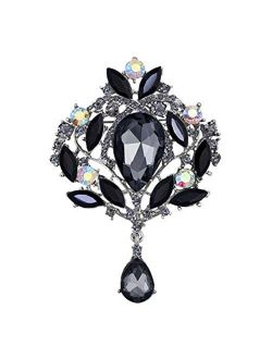 JewelryHouse Gorgeous Austrian Imitation Crystal Rhinestone Wedding Brooch Pin