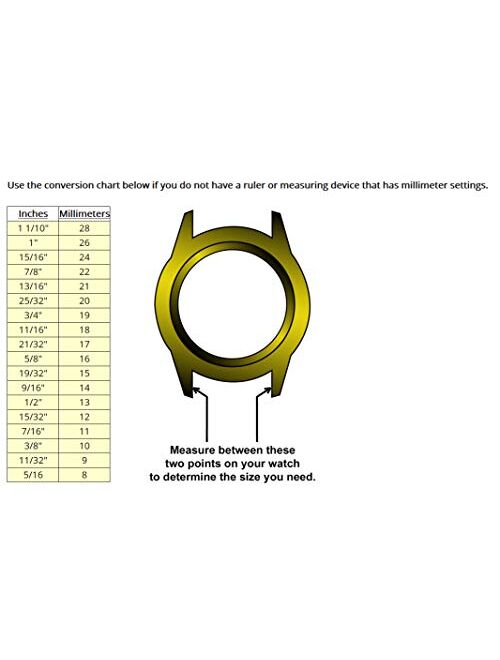 Fossil deBeer - Alligator Grain Leather Replacement Watch Band Strap - Extra Long Length - 8.75" Long - Widths: 16mm, 18mm, 19mm, 20mm