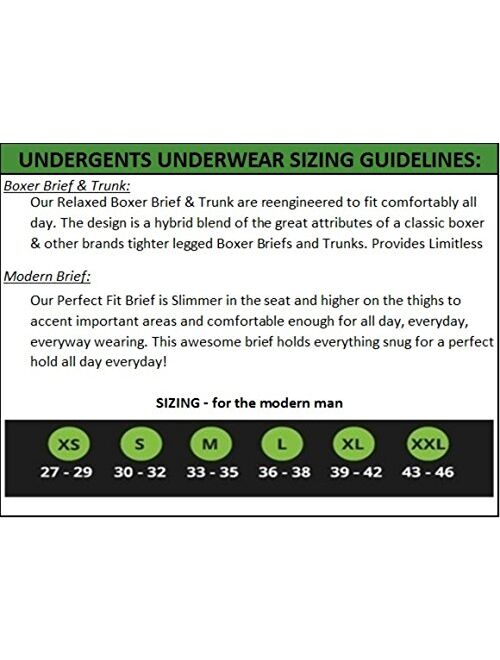 UnderGents Men's Trunk Underwear. Max Comfort Without Compression. CloudSoft Fabric!