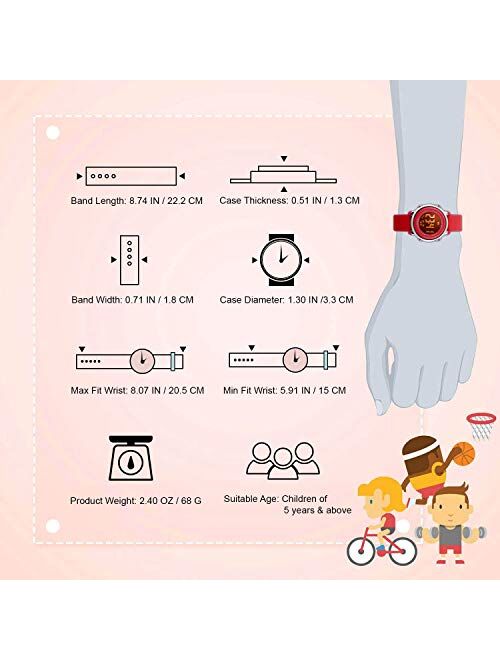Kids Digital Sport Waterproof Watch for Girls Boys, Kid Sports Outdoor LED Electrical Watches with Luminous Alarm Stopwatch Child Wristwatch