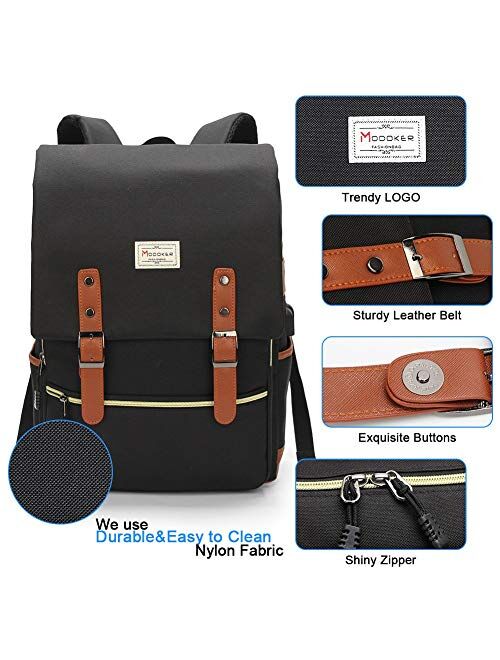 Modoker Vintage Laptop Backpack for Women Men,School College Backpack