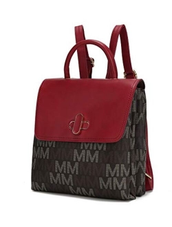 Mia K Collection Backpack Purse for Women & Teen Girls PU Leather Top-Handle Ladies Fashion Travel Multi Pocket