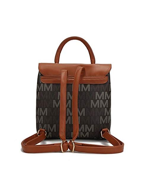 MKF Collection Mia K Collection Backpack Purse for Women & Teen Girls PU Leather Top-Handle Ladies Fashion Travel Multi Pocket