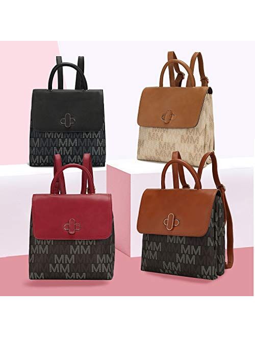 MKF Collection Mia K Collection Backpack Purse for Women & Teen Girls PU Leather Top-Handle Ladies Fashion Travel Multi Pocket