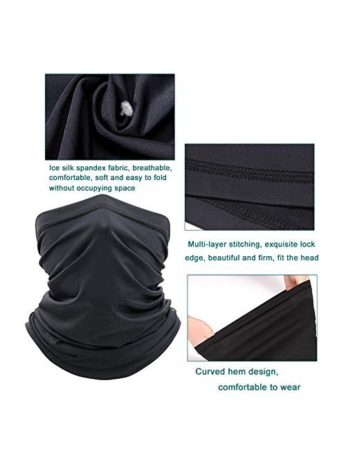 Face Cover Scarf Neck Gaiter Headwear Sun UV Protection Elastic Headwear