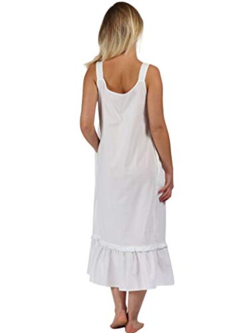 The 1 for U Nightgown 100% Cotton Sleeveless Womens Gown Paige
