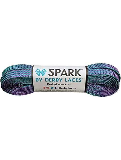 Derby Laces Spark Purple and Teal Stripe Shoelace
