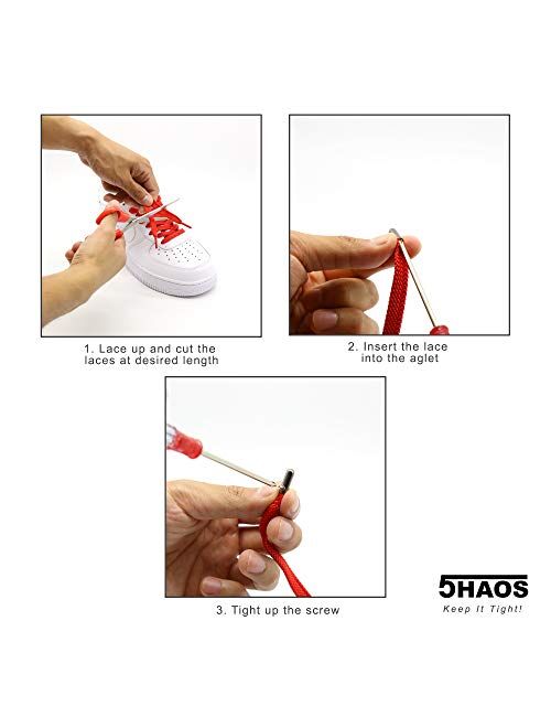 5Chaos Vibrant Shoelaces for Fun, Cool Design with Metal Aglets 1 Pair