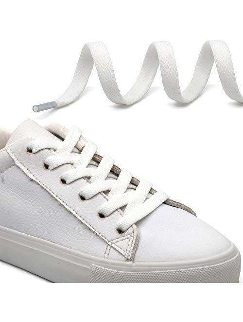 DELELE 2 Pair Super Quality 24 Colors Flat Shoe laces 5/16