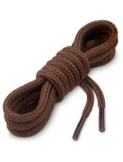 Miscly Round Boot Laces [1 Pair] Heavy Duty and Durable Shoelaces for Boots, Work Boots & Hiking Shoes