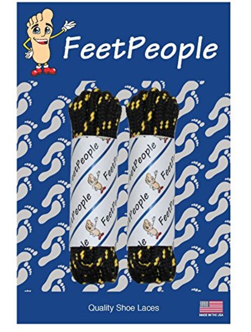 FeetPeople Round Shoe Laces for Boots/Shoes, Various Colors and Lengths