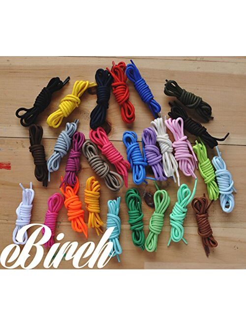 BIRCH's Round Shoelaces 27 Colors 3/16