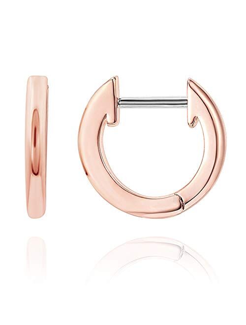 PAVOI 14K Gold Plated Cuff Earrings Huggie Stud | Small Hoop Earrings for Women