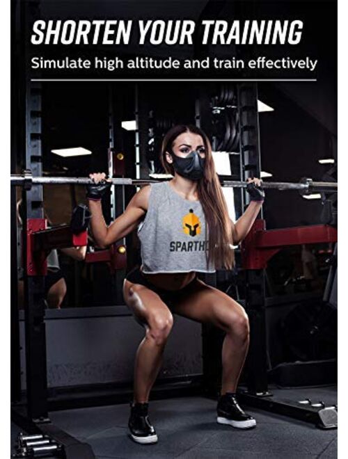 Sparthos Workout Mask - High Altitude Elevation Simulation - for Gym, Cardio, Fitness, Running, Endurance and HIIT Training [16 Breathing Levels]