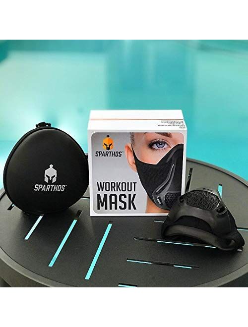 Sparthos Workout Mask - High Altitude Elevation Simulation - for Gym, Cardio, Fitness, Running, Endurance and HIIT Training [16 Breathing Levels]