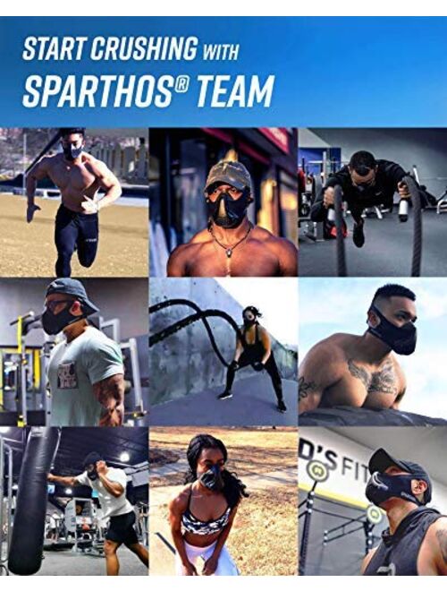 Sparthos Workout Mask - High Altitude Elevation Simulation - for Gym, Cardio, Fitness, Running, Endurance and HIIT Training [16 Breathing Levels]