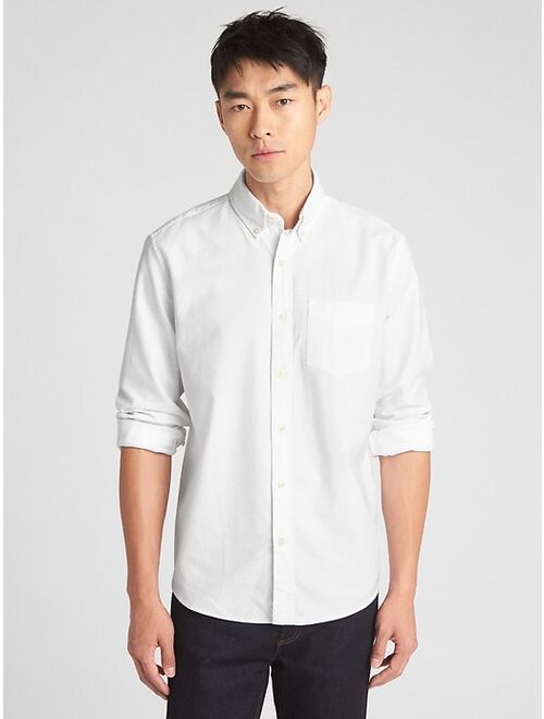 GAP Lived-In Stretch Oxford Shirt in Untucked Fit