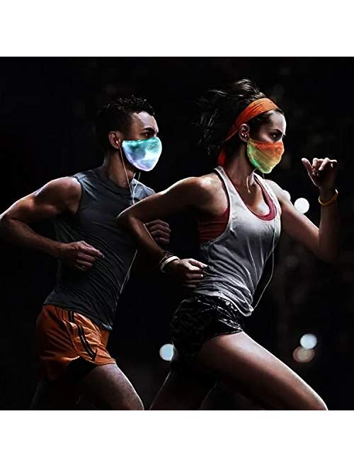 LED Light up Mask Luminous Glowing Masks for Party Festival Dancing Gift,7 colors