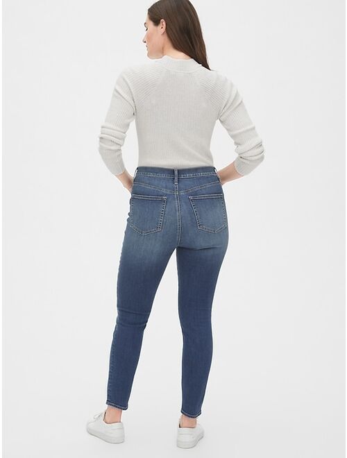 GAP Sky High Distressed True Skinny Jeans with Secret Smoothing Pockets