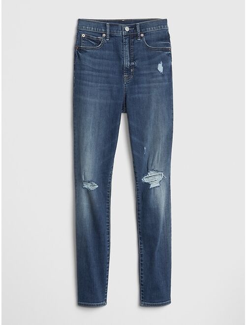 GAP Sky High Distressed True Skinny Jeans with Secret Smoothing Pockets