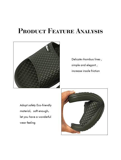 FUNKYMONKEY Mens Bathroom Shower Slippers Indoor Home Beach Non Slip Sandal