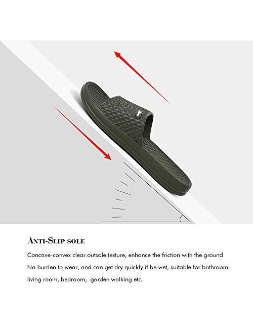 FUNKYMONKEY Mens Bathroom Shower Slippers Indoor Home Beach Non Slip Sandal