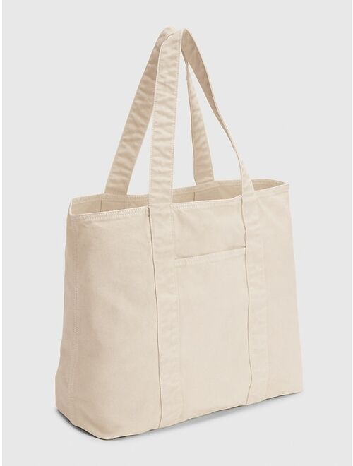 GAP Beige Solid Canvas Tote