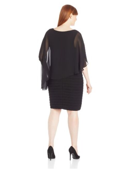 Adrianna Papell Women's Plus-Size Chiffon-Overlay Dress
