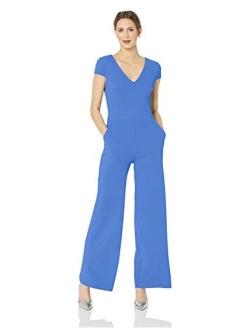 Women's Cap Sleeve V-Neck Jumpsuit