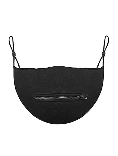 Washable Reusable Face Cover with with Zipper for Drinking, Mouth Cover Balaclavas for Bike Cycling