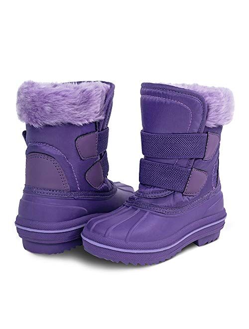 HZSTAY Toddler Waterproof Winter Outdoor Snow Boots(Girls/Little Kids)