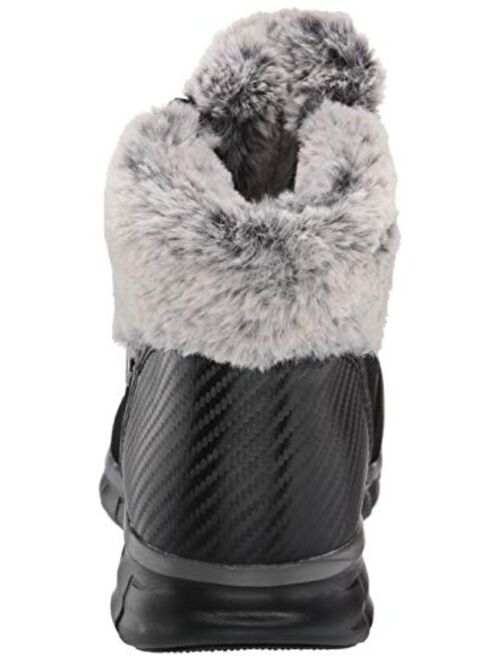 Skechers Women's Synergy-Short Waterproof Lace Up Boot with Fur Cuff Snow
