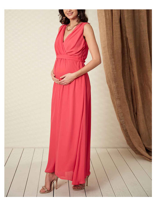 Gor&Sin | Fuchsia Maternity Surplice Dress