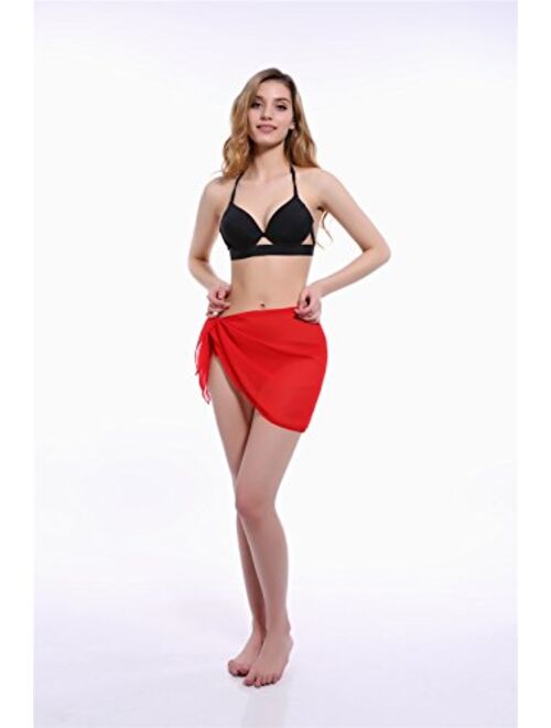 LD DRESS Chiffon Cover up Swimwear Beach Sarong Pareo Canga Swimsuit Wrap