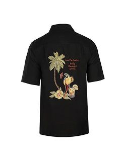 Weekender Men's Polly's Drink Parrot Embroidered Shirt