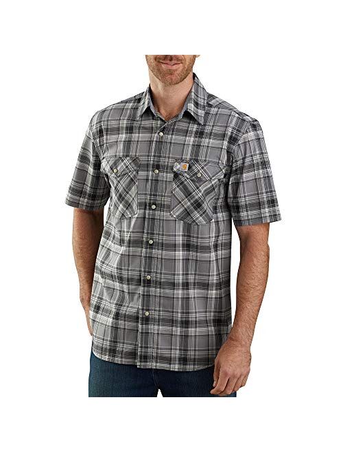 Carhartt Men's Relaxed Fit Short Sleeve Plaid Shirt