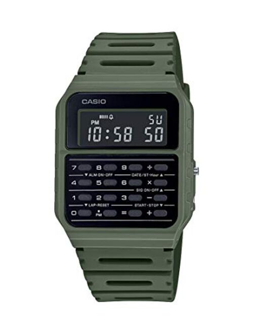 Casio Data Bank Quartz Watch with Resin Strap, Green, 24.1 (Model: CA-53WF-3BCF)