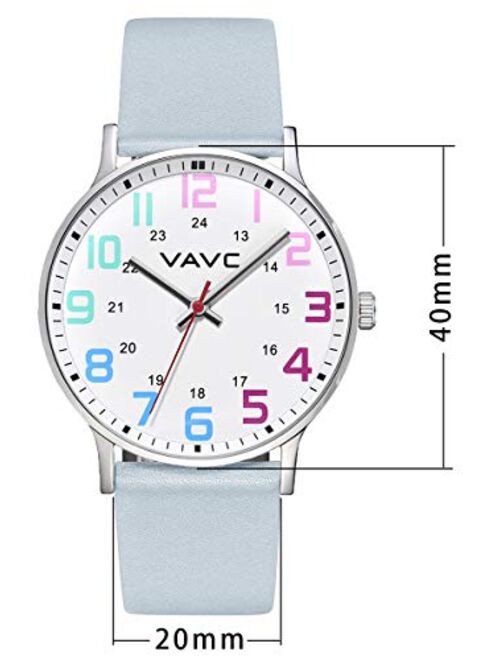 VAVC Nurse Watch for Medical Students,Doctors,Women with Second Hand and 24 Hour. Easy to Read Watch