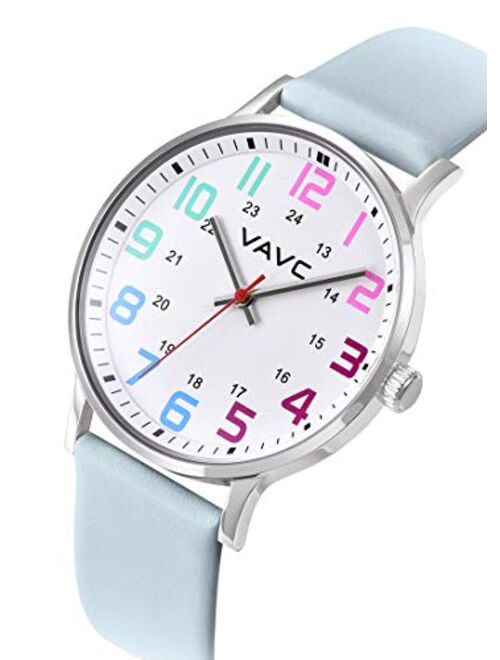 VAVC Nurse Watch for Medical Students,Doctors,Women with Second Hand and 24 Hour. Easy to Read Watch