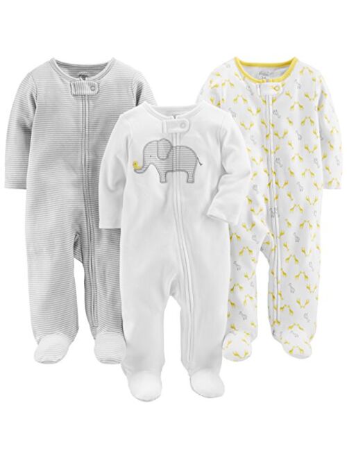Simple Joys by Carter's Baby 3-Pack Cotton Footed Sleep and Play
