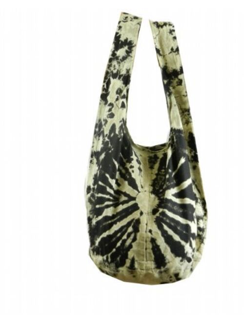 BTP! Tie Dye Sling Crossbody Shoulder Bag Purse Hippie Hobo Cotton Bohemian Colorful Firework