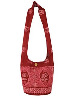 Lovely Creations's Hippie Boho New Elephant Crossbody Bohemian Gypsy Sling Shoulder Bag"Medium" Size
